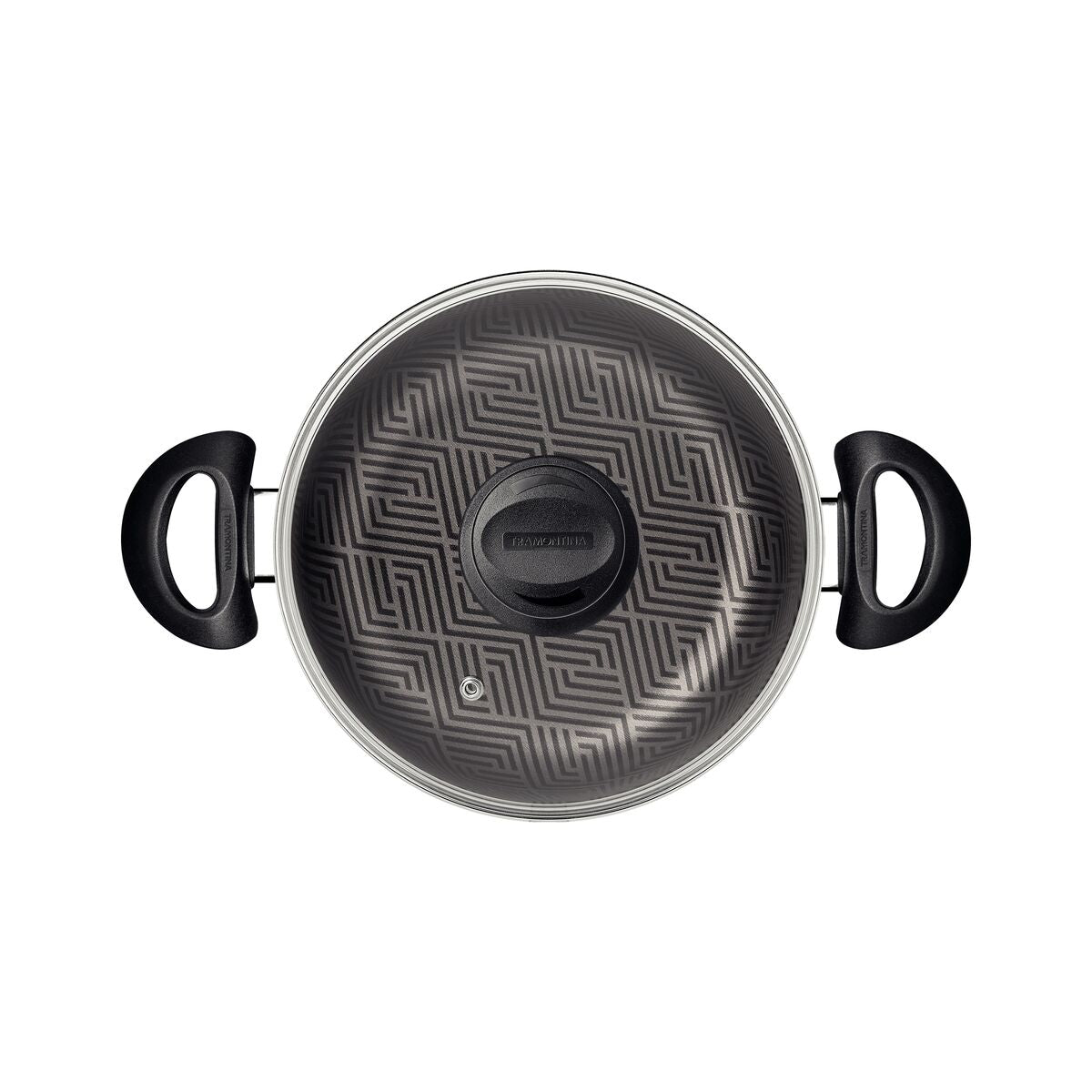 Tramontina Paris Aluminum Casserole with Interior and Exterior Starflon Max Lead Nonstick Coating with a Glass Lid, 20 cm 2,9 L