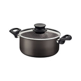 Tramontina Paris Aluminum Casserole with Interior and Exterior Starflon Max Lead Nonstick Coating with a Glass Lid, 20 cm 2,9 L