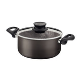Tramontina Paris Aluminum Casserole with Interior and Exterior Starflon Max Lead Nonstick Coating with a Glass Lid, 24 cm 4,9 L