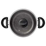 Tramontina Paris Aluminum Casserole with Interior and Exterior Starflon Max Lead Nonstick Coating with a Glass Lid, 28 cm 8 L