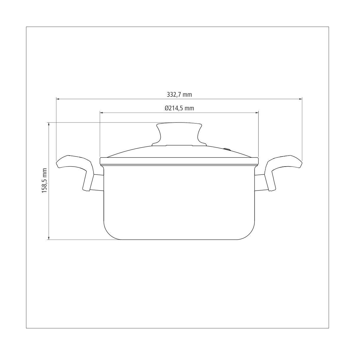 Tramontina Paris Aluminum Casserole with Interior and Exterior Starflon Max Lead Nonstick Coating with a Glass Lid, 20 cm 2,9 L