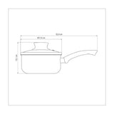 Tramontina Paris Aluminum Sauce Pan with Interior and Exterior Starflon Max Lead Nonstick Coating with a Glass Lid, 16 cm 1,5 L