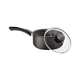 Tramontina Paris Aluminum Sauce Pan with Interior and Exterior Starflon Max Lead Nonstick Coating with a Glass Lid, 16 cm 1,5 L