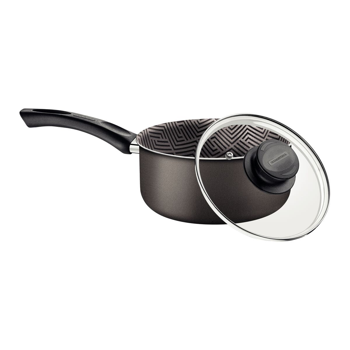 Tramontina Paris Aluminum Sauce Pan with Interior and Exterior Starflon Max Lead Nonstick Coating with a Glass Lid, 20 cm 2,9 L