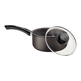 Tramontina Paris Aluminum Sauce Pan with Interior and Exterior Starflon Max Lead Nonstick Coating with a Glass Lid, 20 cm 2,9 L