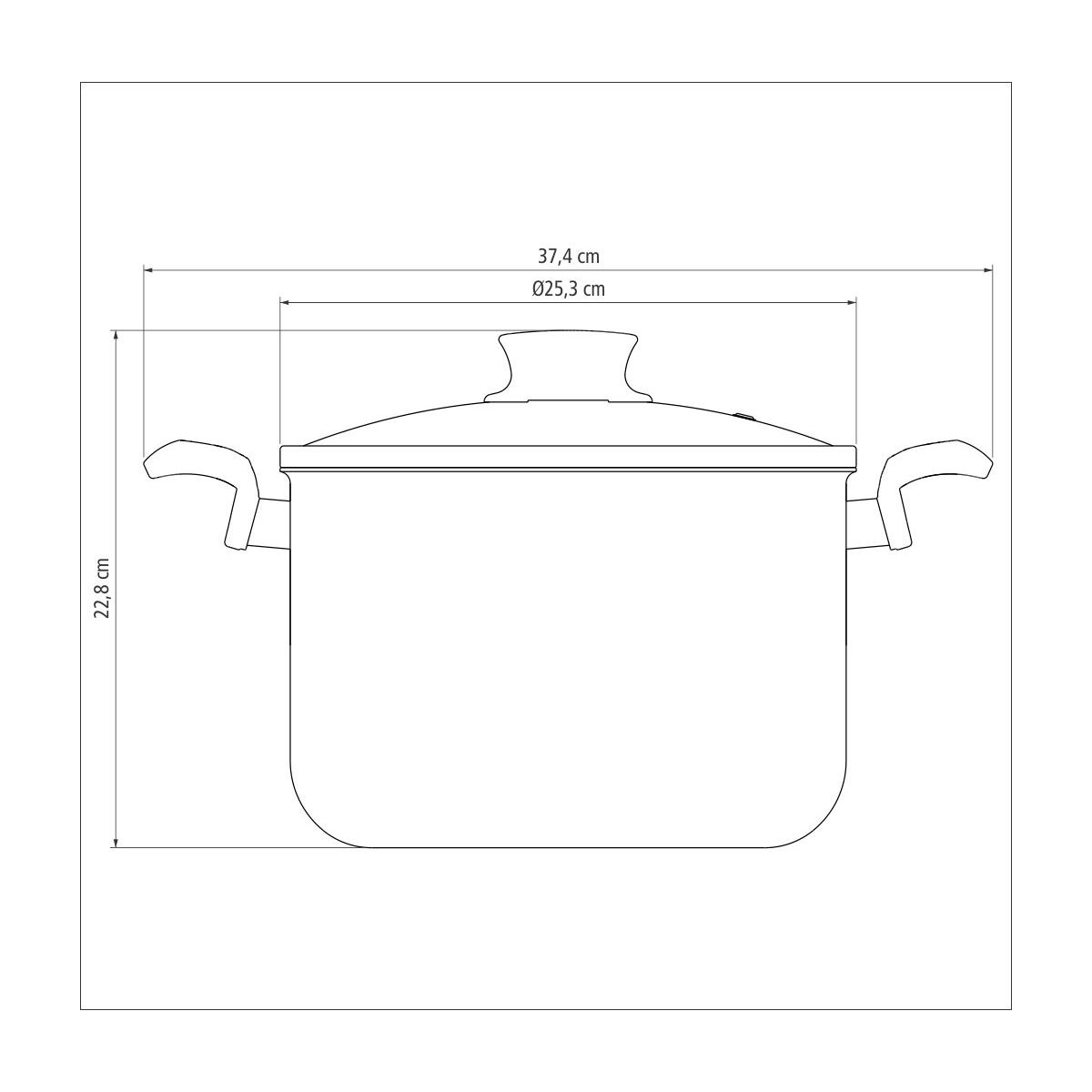 Tramontina Paris Aluminum Stock Pot with Interior and Exterior Starflon Max Lead Nonstick Coating with a Glass Lid, 24 cm 7,1 L