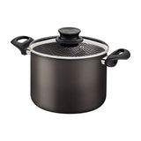 Tramontina Paris Aluminum Stock Pot with Interior and Exterior Starflon Max Lead Nonstick Coating with a Glass Lid, 24 cm 7,1 L