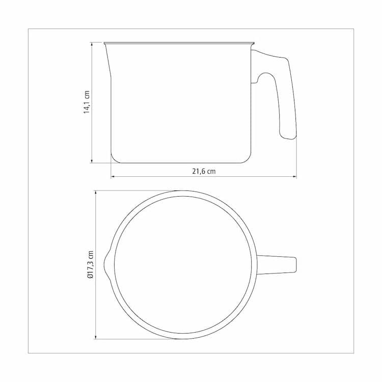 Tramontina Paris 16cm Graphite Aluminum Multipurpose Boiler with Internal PFOA Free Nonstick Coating