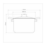 Tramontina Paris Aluminum Pasta Cooker with Interior and Exterior Starflon Max Lead Nonstick Coating with Aluminum Lid, 24 cm 7,3 L