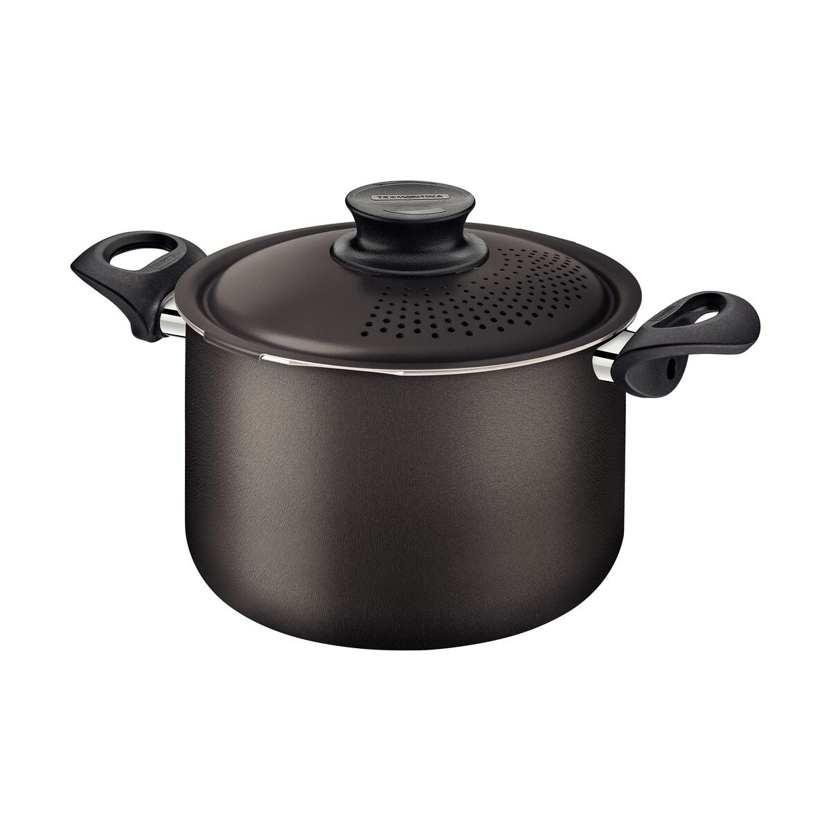 Tramontina Paris Aluminum Pasta Cooker with Interior and Exterior Starflon Max Lead Nonstick Coating with Aluminum Lid, 24 cm 7,3 L