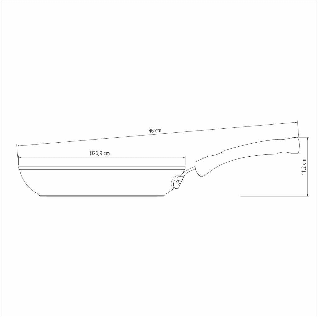Tramontina Mônaco Induction Aluminum Frying Pan with Black Interior and Exterior Starflon Premium Nonstick Coating, 26 cm, 2 L