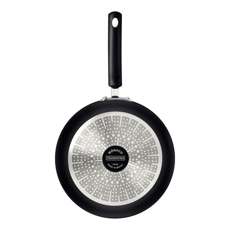 Tramontina Mônaco Induction Aluminum Deep Frying Pan with Black Interior and Exterior Starflon Premium Nonstick Coating, 24 cm, 2.7 L