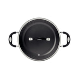 Tramontina Mônaco Induction Aluminum Skillet with Lid with Black Interior and Exterior Starflon Premium Nonstick Coating and Lid, 28 cm, 4.2 L
