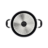 Tramontina Mônaco Induction Aluminum Skillet with Lid with Black Interior and Exterior Starflon Premium Nonstick Coating and Lid, 28 cm, 4.2 L