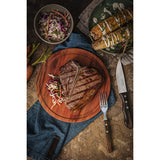 Tramontina Jumbo Steak Knife with Stainless-Steel Blade and Treated Brown Polywood Handle 5"