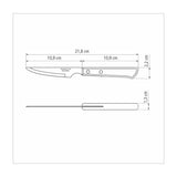 Tramontina Polywood 4" Steak Knife with Stainless-Steel Blade and Brown Treated Wood Handle
