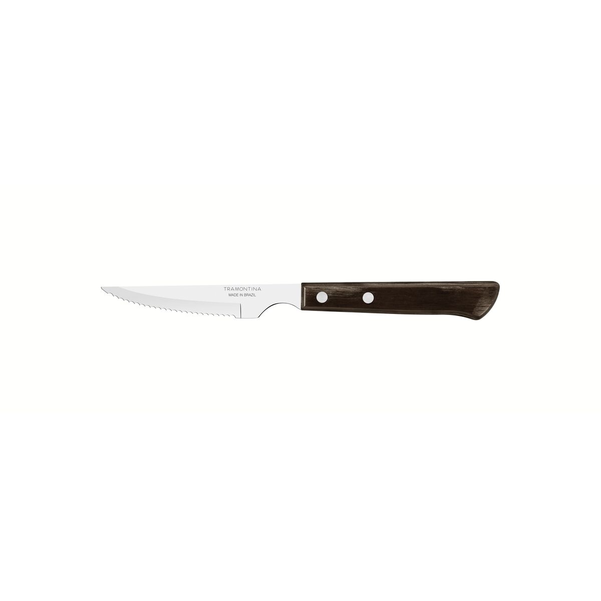 Tramontina Polywood 4" Steak Knife with Stainless-Steel Blade and Brown Treated Wood Handle