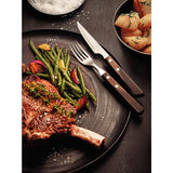 Tramontina Polywood 4" Steak Knife with Stainless-Steel Blade and Brown Treated Wood Handle