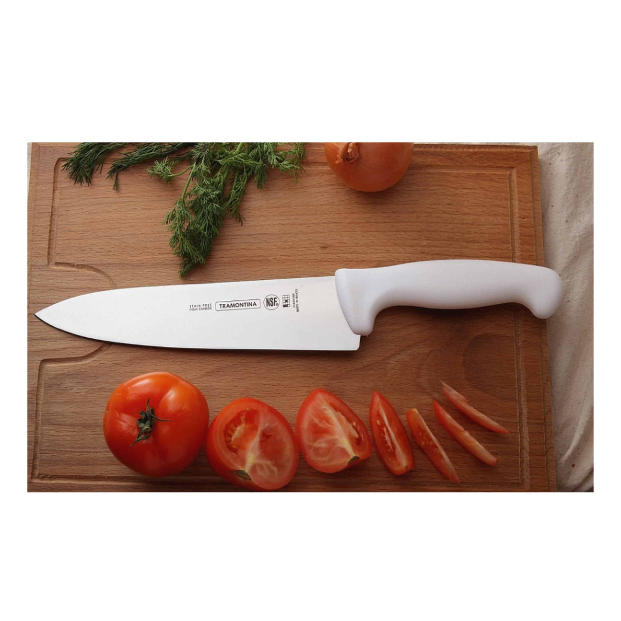 Tramontina Professional Meat Knife with Stainless Steel Blade and Polypropylene Handle with Antimicrobial Protection