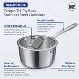 Tramontina 9 pcs Tempo Tri-Ply Base Stainless Steel Cookware Set