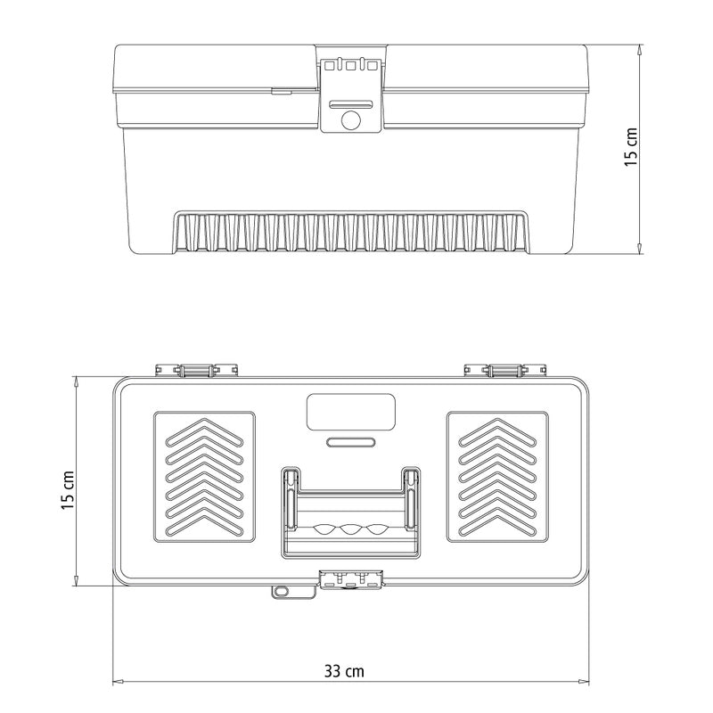 Tramontina 13-inch Plastic Tool Box with Removable Tray
