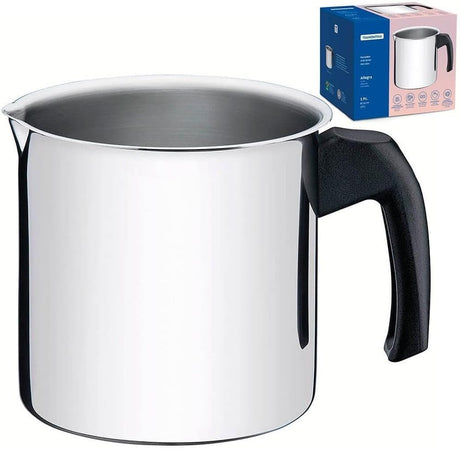 Tramontina Allegra stainless steel milk boiler and Bakelite handle, 14 cm 2 L