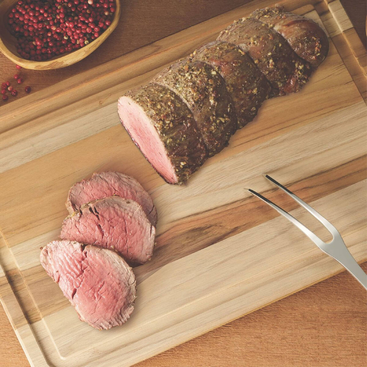 Tramontina 33x20cm Rectangular Wood Cutting Board with Natural Finish