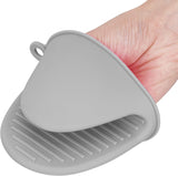 Tramontina Silicone Oven Mitts Pot Holders for Kitchen Heat Resistant Small Kitchen Mittens Rubber Air Fryer Mitts Mini Pot Pinch Grip for Cooking and Baking 1 Pair (Grey)