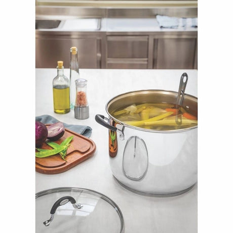 Tramontina Solar Silicon 30cm 15.2L Stainless Steel Stock Pot with Tri-ply Bottom