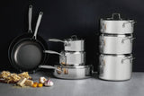 Tramontina Grano 24 cm 5,8 L stainless steel deep casserole dish with tri-ply body, lid and handles