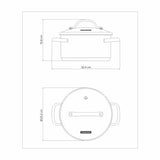 Tramontina Una 24cm 6.1L Stainless Steel Deep Casserole with Tri-ply Bottom