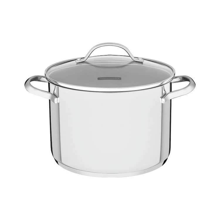 Tramontina Una 24cm 7.7L Stainless Steel Stock Pot with Tri-ply Bottom