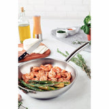 Tramontina Una 24cm 2.1L Stainless Steel Frying Pan with Tri-ply Bottom