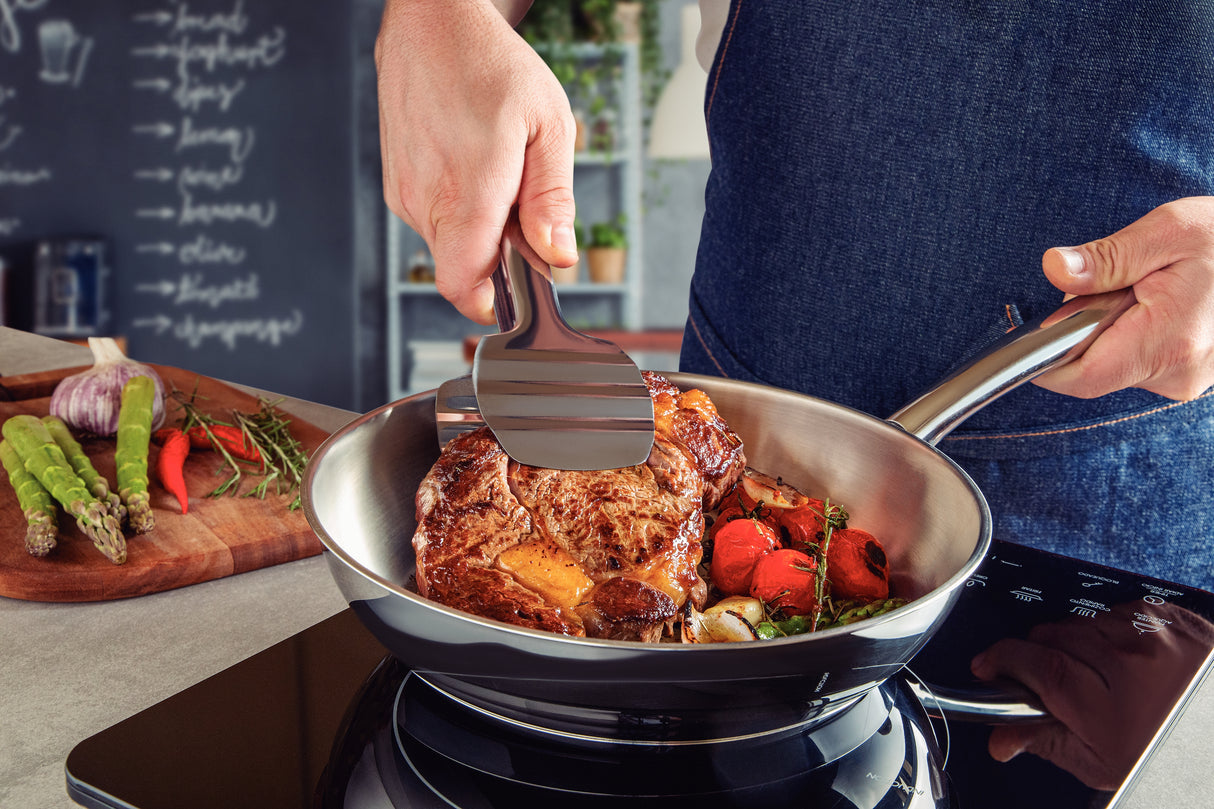 Tramontina Una stainless steel frying pan with tri-ply base 28 cm 3.2L