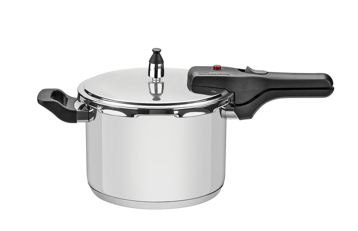 Tramontina Brava Pressure Cooker in Stainless Steel with Triple Bottom 22 cm 6 L