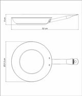 Tramontina Professional 30cm 2.9L Stainless Steel Shallow Frying Pan with Tri-ply Bottom and Interior PFOA Free Nonstick Coating