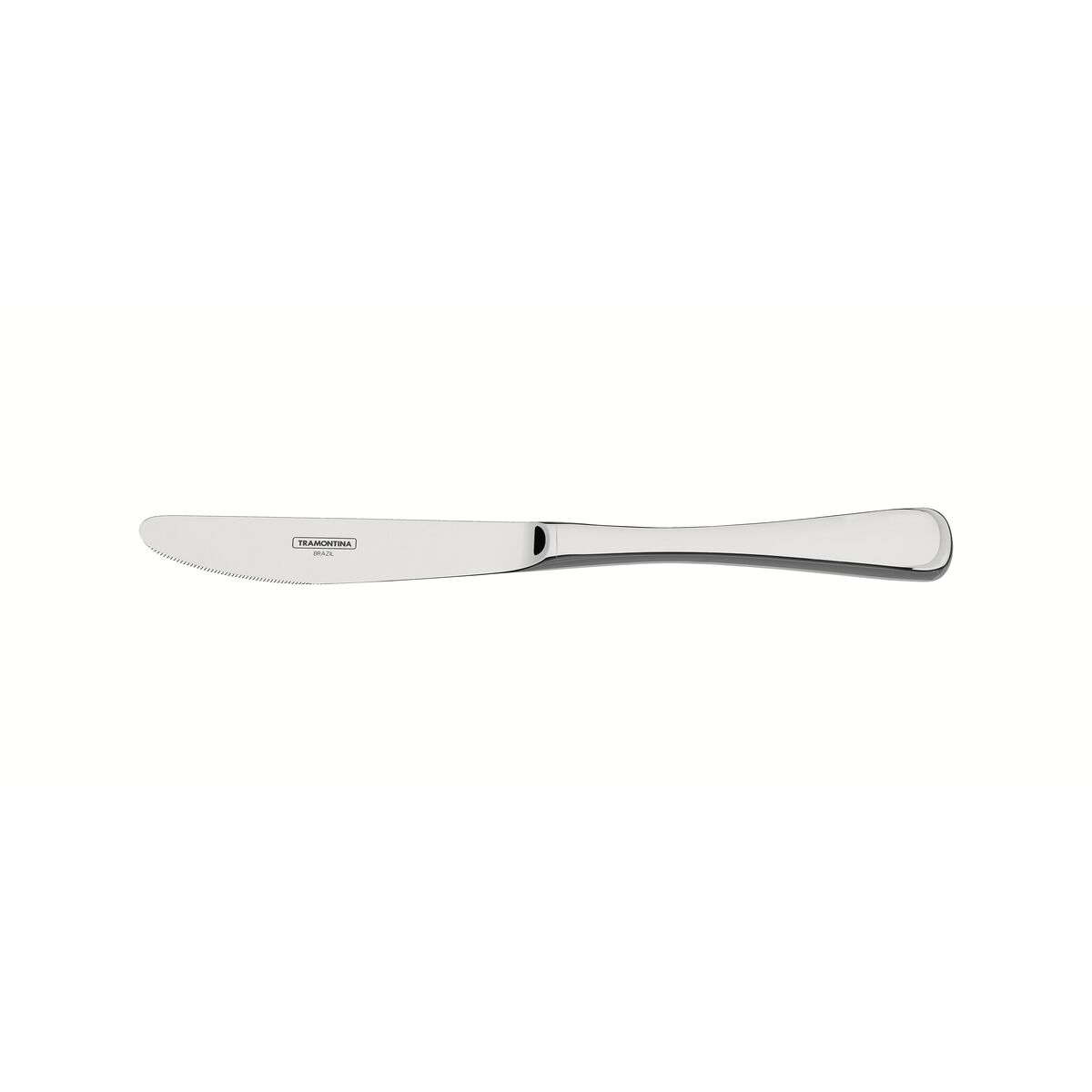 Tramontina Mônaco stainless steel table knife with mirror finish and detailing on the handle