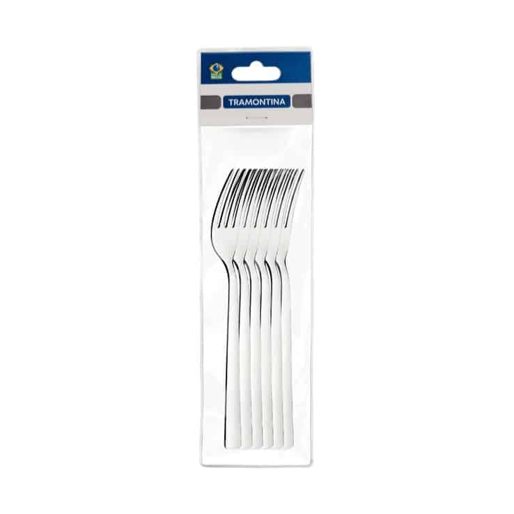 Tramontina Oslo 6 Pieces Stainless Steel Dessert Fork Set with High Gloss Finish