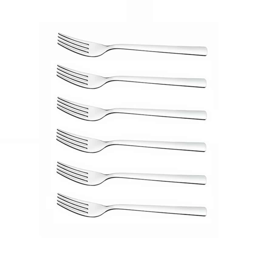 Tramontina Oslo 6 Pieces Stainless Steel Dessert Fork Set with High Gloss Finish