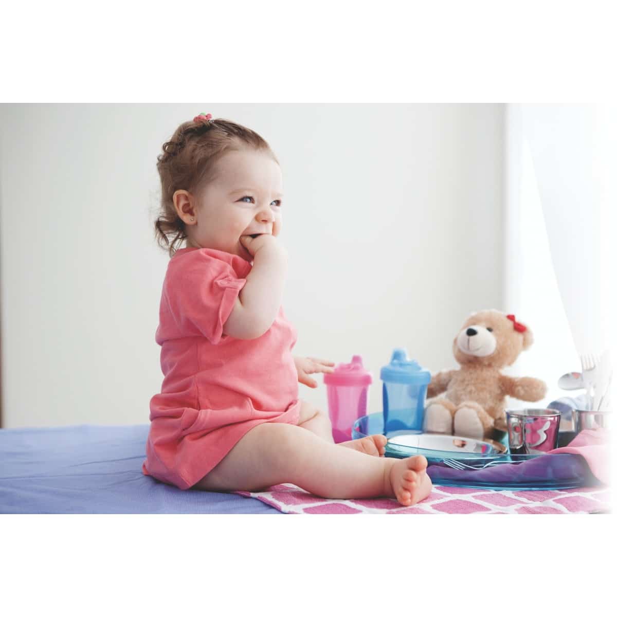 Le Petit blue stainless steel children's meal set, 6 pc set