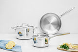 Tramontina Grano 5-piece stainless steel cookware set with tri-ply body