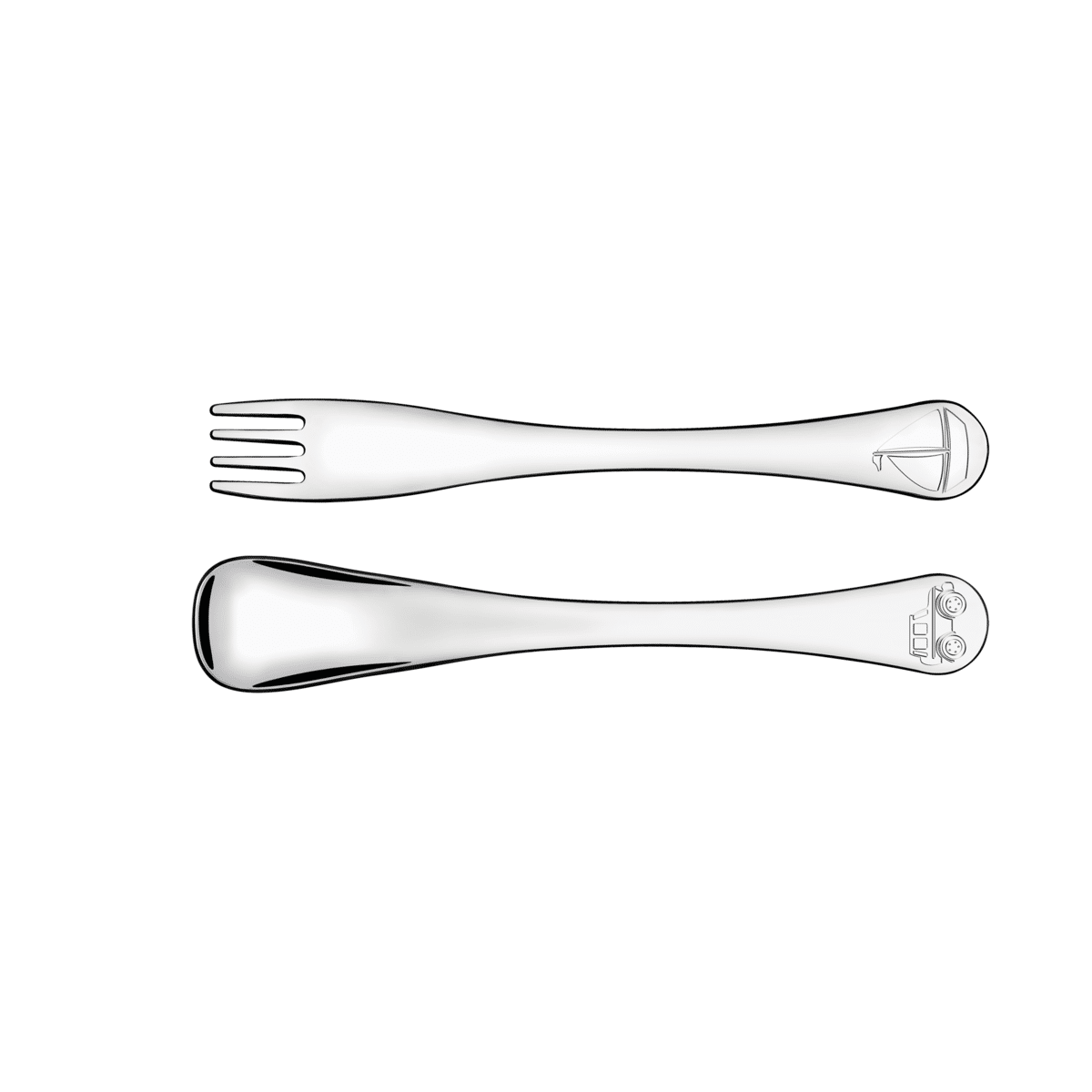 2 Pcs Cutlery Child Set Le Peti