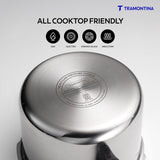 Tramontina Aero Arc 5L Tri-Ply Stainless Steel Pressure Cooker |3-Layer Safety System | Gas & Induction Compatible | Ergonomic Easy-Close | Inner Markings.