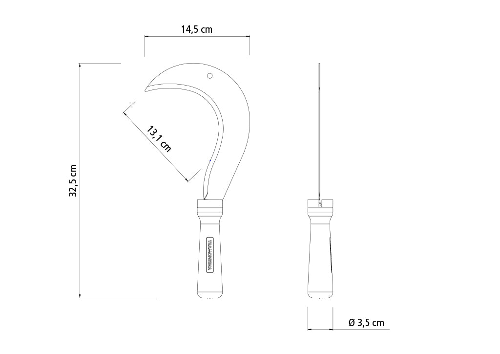 Tramontina Steel Soy Hook with Wood Handle