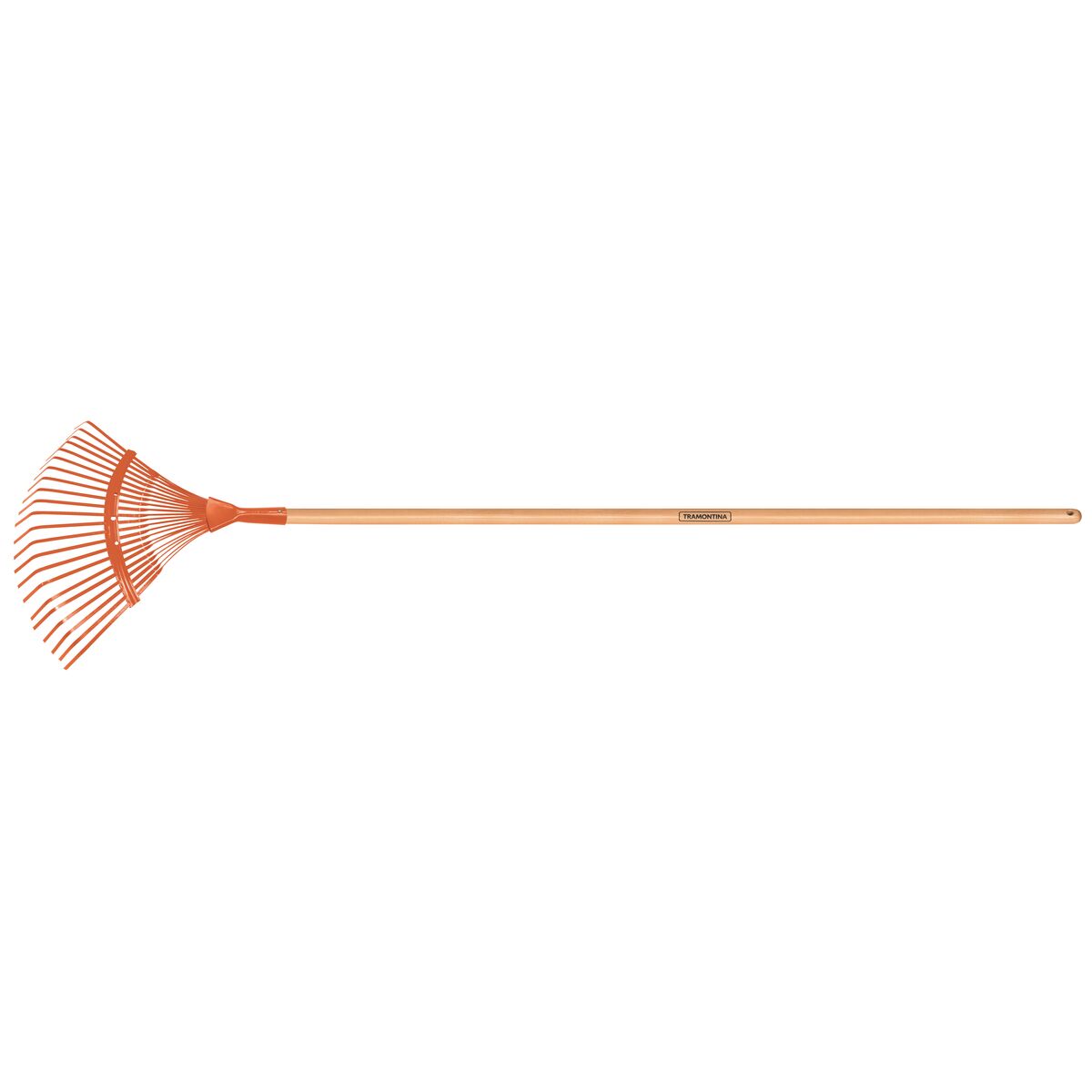 Tramontina Fixed Metallic Leaf Rake with 22 Flat Wire Teeth with 120 cm Wood Handle