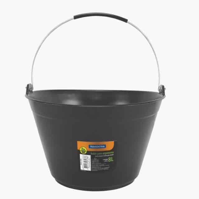 Tramontina 8L Black Plastic Mortar Bucket
