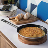 Tramontina Professional 30cm 2.9L Stainless Steel Shallow Frying Pan with Tri-ply Bottom and Interior PFOA Free Nonstick Coating