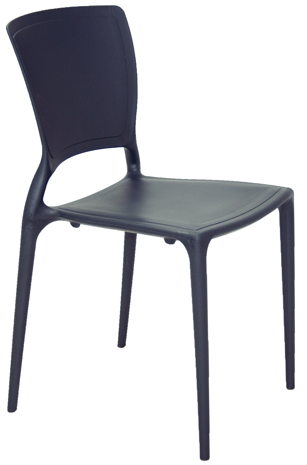 Sofia Chair Graphite in Polypropylene and Fiberglass