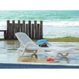 Tramontina Cancún White Polypropylene Sunlounger
