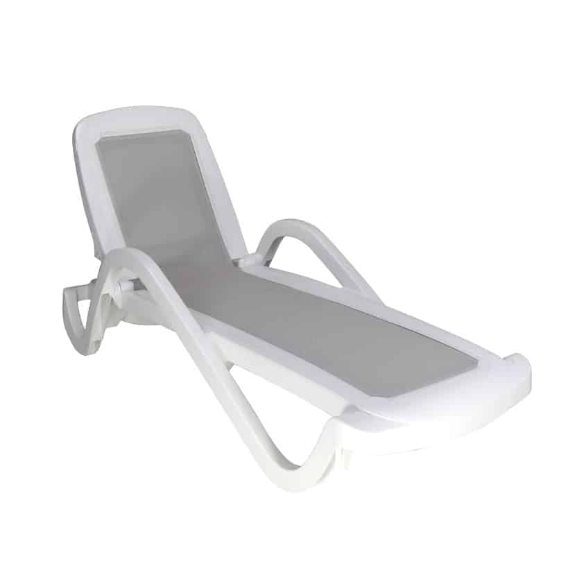 Tramontina Cancún White Polypropylene Sunlounger